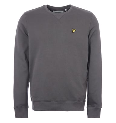 Men's Lyle And Scott Organic Cotton Crew Neck Sweatshirt in Grey