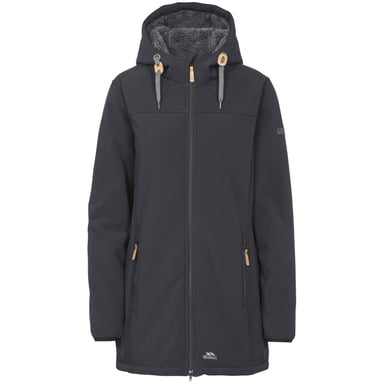 Trespass Dam/Dam Kristen Längre Längd Hooded Vattentät Jacka (Svart)