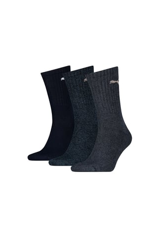 Puma Men's Sport Socks 3 Pack in Navy/Blue-Combo