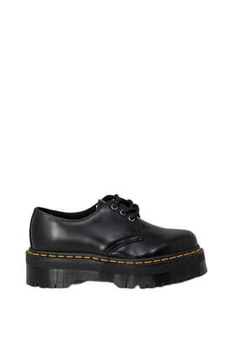 Dr Martens Women's Classic Black Leather Lace-Up Womens Shoes in Black