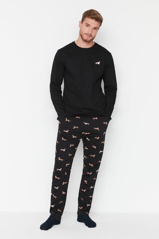 Trendyol Men's Crew neck Pajama Set