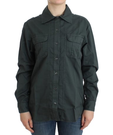 Cavalli Women's Gray button down shirt