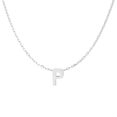Luxenter Sterling Silver 925 rodiumpläterat halsband - Alfabet