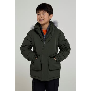 Mountain Warehouse Childrens/Kids Ranger Logo Water Resistant Jacket (Green)