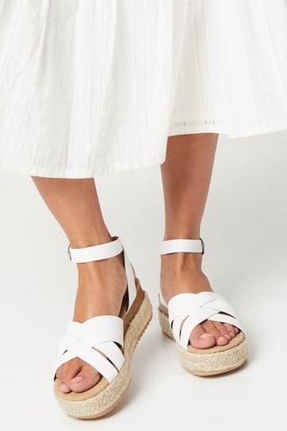 Rudi Interwoven Espadrille Wedge Sandals