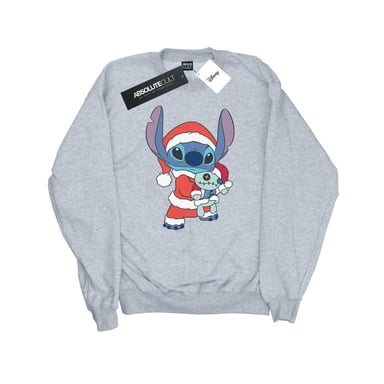 Disney Mens Lilo And Stitch Stitch Christmas Sweatshirt (Sports Grey)
