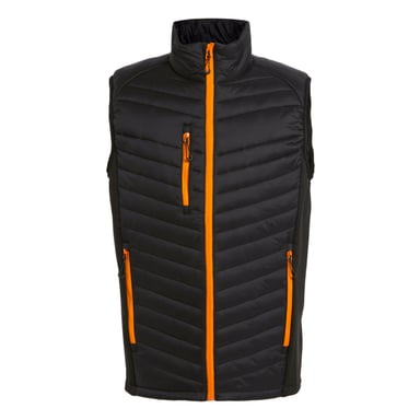 Regatta Herr Navigate Quiltad Hybrid Gilet (Svart/Orange Pop)