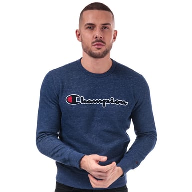 Men's Champion Large Logo Sweatshirt in Blue