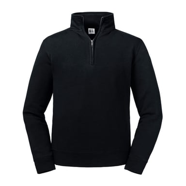 Russell Mens Authentic Quarter Zip Sweatshirt (Black)