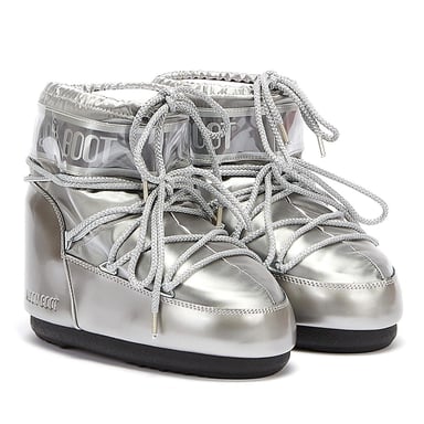 Moon Boot Classic Icon Low Glance Womens Silver Boots