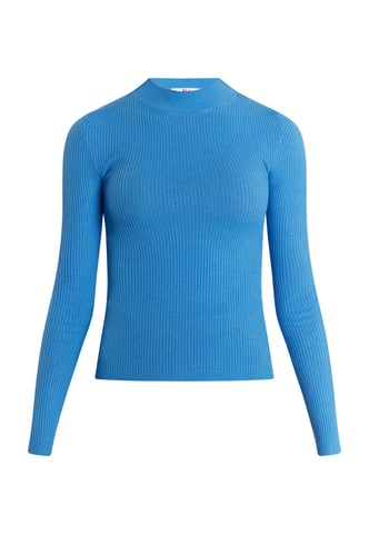 Mymo Knitted pullover women sky blue