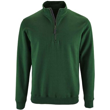 SOLS Mens Stan Zip Standing Collar Jumper (Bottle Green)