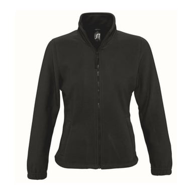 SOLS Womens/Ladies North Full Zip Fleece Jacket (Black)