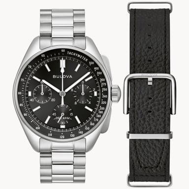 Bulova Lunar Pilot Heren Horloge Zilverkleurig 96K111