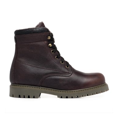 Men's Leather Boots Laces Winter in Brown