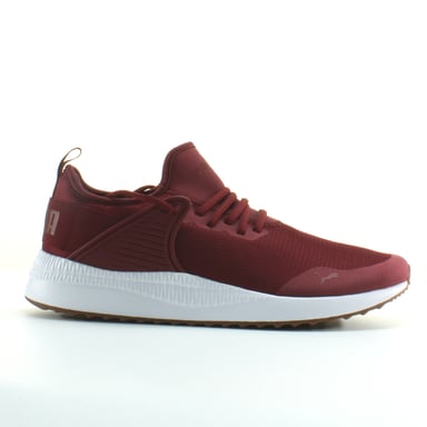 Puma Pacer Next Cage Burgundy Textile Heren Lace Up Trainers 365284 05