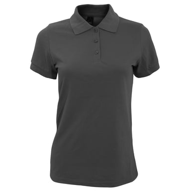 SOLs Womens/Ladies Prime Pique Polo Shirt (Dark Grey)