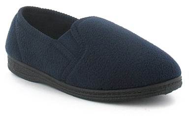 Nieuwe jongens/kinderen blauwe twin gusset polar fleece slippers
