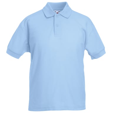 Fruit of the Loom Childrens/Kids Pique Short-Sleeved Polo Shirt (Sky Blue)