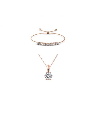Crystal Mia Birth Stone Set - Rose Gold and Crystal