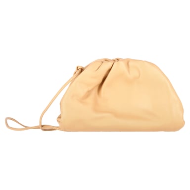 Bottega Veneta Mini Pouch 20 Sling-väska i gul kalvskinn