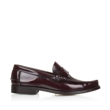 Men's Leather Moccasins Elegant And Comfortable Classic Shoes in Burgundy