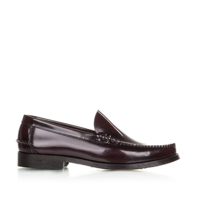 Men's Leather Moccasins Elegant And Comfortable Classic Shoes in Burgundy