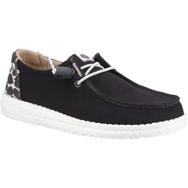 HEYDUDE Wendy Leopard Cotton Blend Vrouwen Zwart/Leopard Loafers