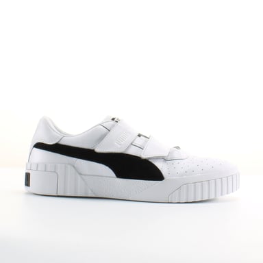 Puma Cali V x Selena gomez White Leather Strap Up Womens Trainers 370757 01