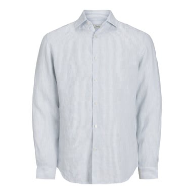 Jack & Jones Overhemden Parker Linen Stripe White