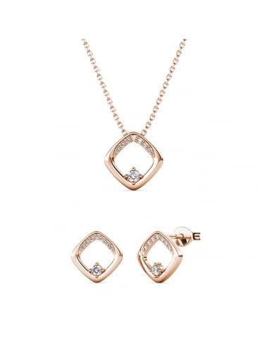 Adelise Set : Rose Gold and Crystal