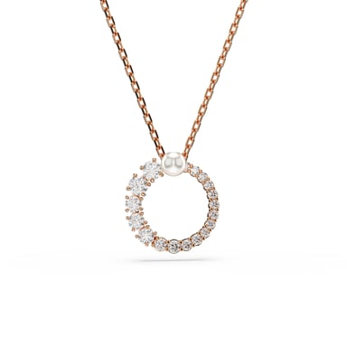 Swarovski 'Matrix' Dames Gouden Geplateerde Metalen Ketting - Roze 5692265