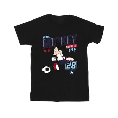 Disney Boys Mickey Mouse Team Mickey Football T-Shirt (Black)