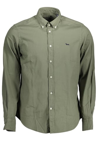 Harmont & Blaine Men's Green Cotton Shirt