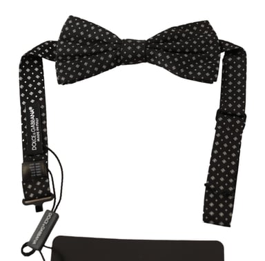 Dolce & Gabbana Men's Black 100% Silk Adjustable Neck Papillon Tie