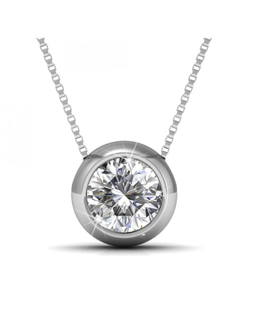 Moon Pendants - Silver and Crystal