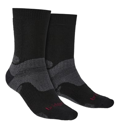 Bridgedale - Heren Wandelsokken Midgewicht Merino Wol - Zwart