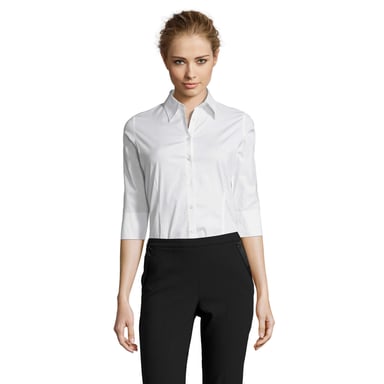 SOLS Womens/Ladies Stretch 3/4 Sleeve Blouse (White)