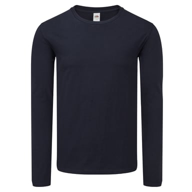 Fruit of the Loom Unisex Adult Iconic Long-Sleeved T-Shirt (Deep Navy)