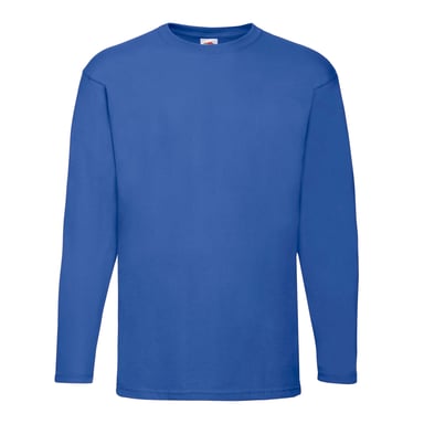 Fruit of the Loom Unisex Adult Valueweight Long-Sleeved T-Shirt (Royal Blue)