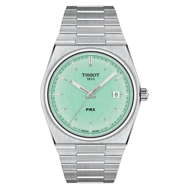 Tissot - PRX Roestvrijstalen Horloge met Mintgroene Wijzerplaat voor Heren