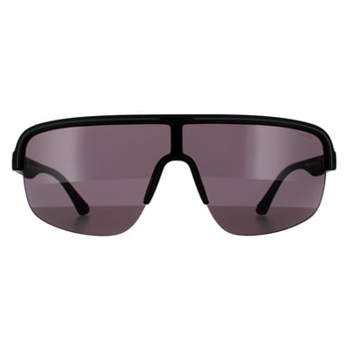 Police Semi Rimless Mens Matte Black Smoke Grey Sunglasses