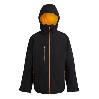 Regatta Mens Navigate Insulated Waterproof Jacket (Black/Orange Pop)