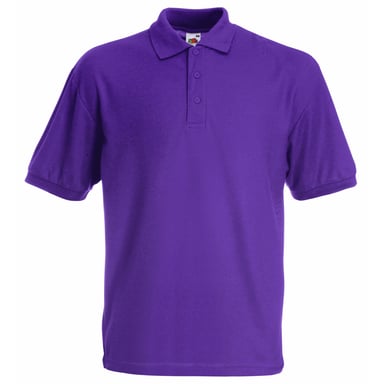 Fruit of the Loom Childrens/Kids Pique Short-Sleeved Polo Shirt (Purple)