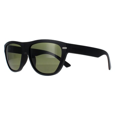 Serengeti Cat Eye Unisex Matte Black Mineral Polarized 555nm Green Pancho