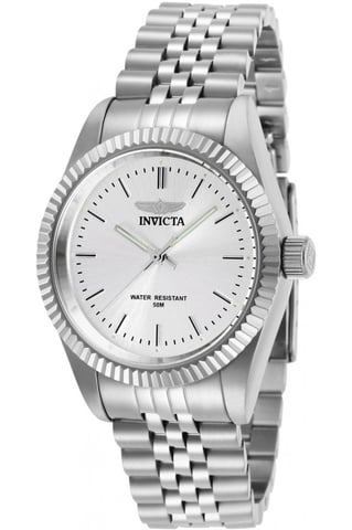 Invicta Specialty 29396 Dames Horloge - Quartz Uurwerk - Roestvrij Staal met zilveren Wijzerplaat - 36mm
