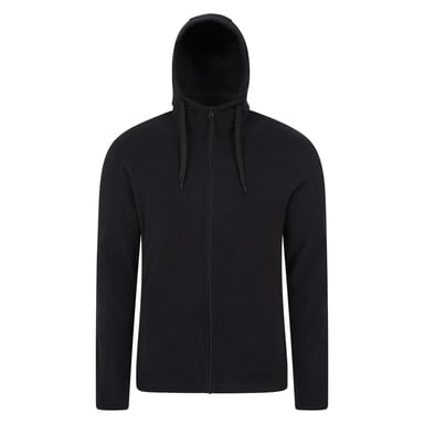 Mountain Warehouse Mens Camber Fleece Full Zip Hoodie (Black)