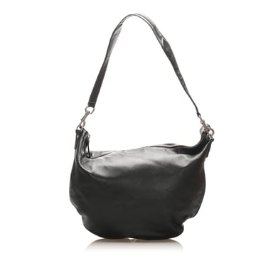 Vintage Gucci Leather Hobo Bag Black