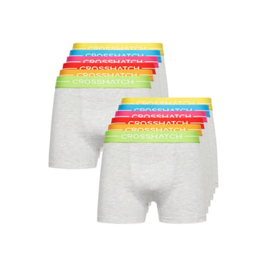 Crosshatch Mens Astral Boxershorts (Förpackning med 12) (Grey Marl)