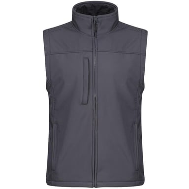 Regatta Mens Flux Softshell Bodywarmer / Sleeveless Jacket Water Repellent And Wind Resistant (Seal Grey)